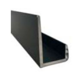 L.F J-TRIM ALUMINUM ANODIZED BLACK 3/8″ X 10′