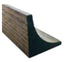 L.F RED OAK INSIDE CORNER SGL 3/4″X3/4″X10′